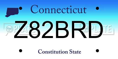 Z82BRD Connecticut License Plate