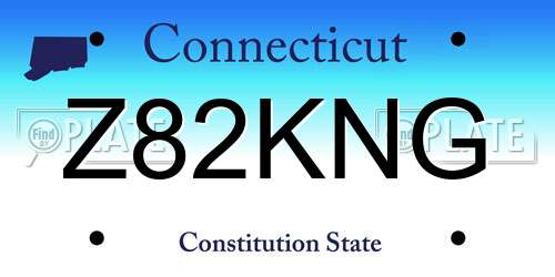Z82KNG Connecticut License Plate