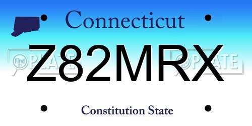 Z82MRX Connecticut License Plate