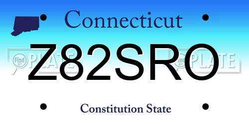 Z82SRO Connecticut License Plate