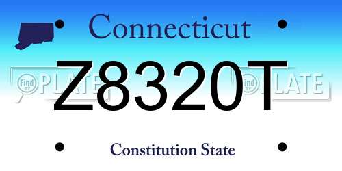 Z8320T Connecticut License Plate