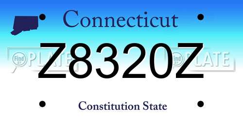Z8320Z Connecticut License Plate