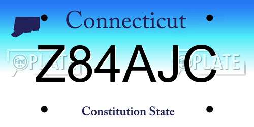 Z84AJC Connecticut License Plate