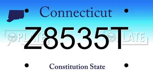 Z8535T Connecticut License Plate