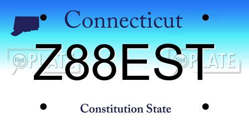 Z88EST Connecticut License Plate