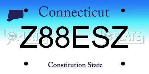 Z88ESZ Connecticut License Plate