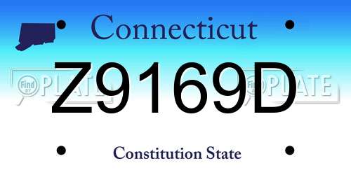 Z9169D Connecticut License Plate