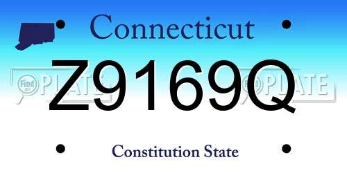 Z9169Q Connecticut License Plate