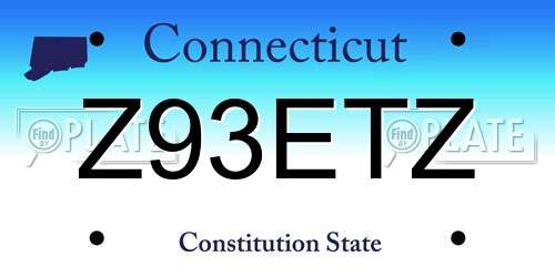 Z93ETZ Connecticut License Plate