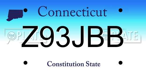 Z93JBB Connecticut License Plate