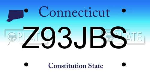 Z93JBS Connecticut License Plate