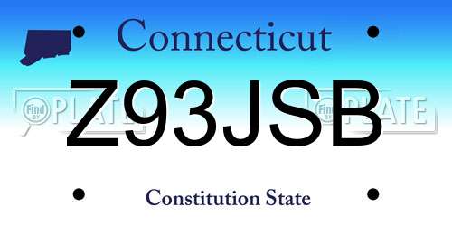 Z93JSB Connecticut License Plate