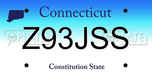 Z93JSS Connecticut License Plate