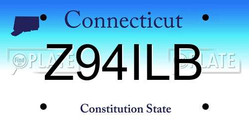 Z94ILB Connecticut License Plate