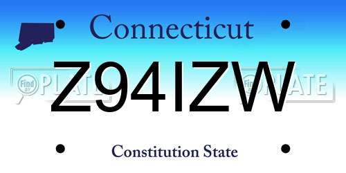 Z94IZW Connecticut License Plate