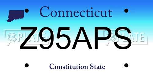 Z95APS Connecticut License Plate