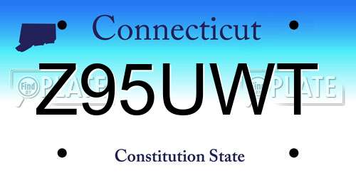 Z95UWT Connecticut License Plate