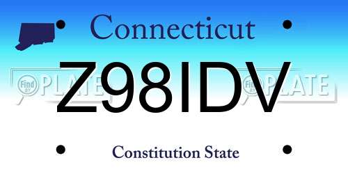 Z98IDV Connecticut License Plate