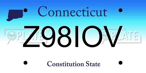 Z98IOV Connecticut License Plate