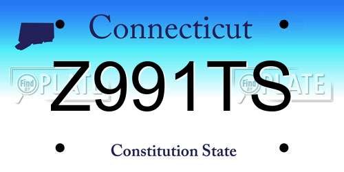 Z991TS Connecticut License Plate
