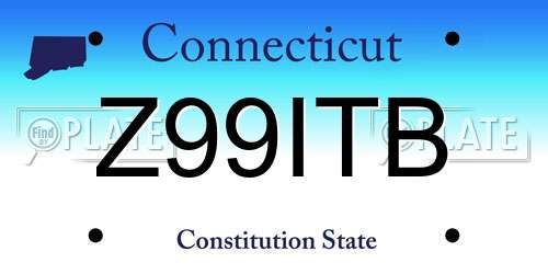 Z99ITB Connecticut License Plate