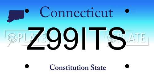 Z99ITS Connecticut License Plate
