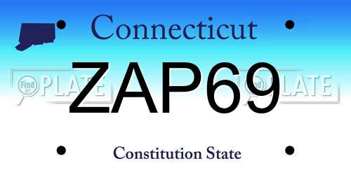 ZAP69 Connecticut License Plate