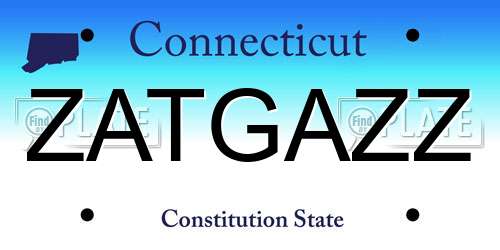 ZATGAZZ Connecticut License Plate