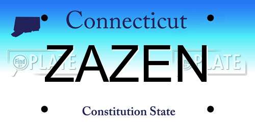 ZAZEN Connecticut License Plate
