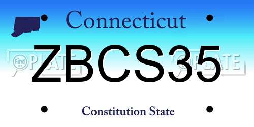 ZBCS35 Connecticut License Plate