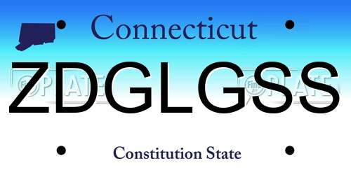 ZDGLGSS Connecticut License Plate