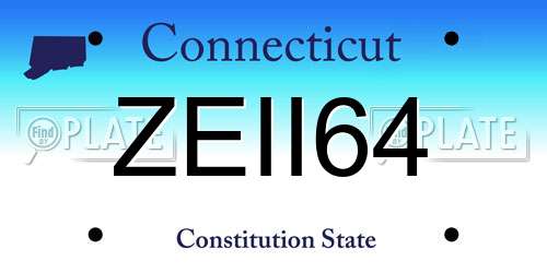 ZEII64 Connecticut License Plate