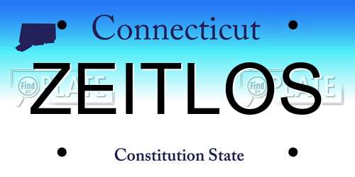 ZEITLOS Connecticut License Plate