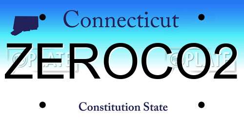 ZEROCO2 Connecticut License Plate