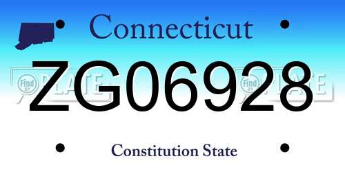 ZG06928 Connecticut License Plate