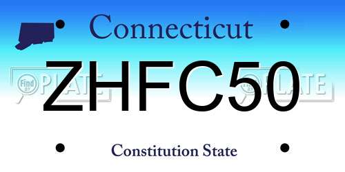 ZHFC50 Connecticut License Plate