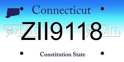 ZII9118 Connecticut License Plate