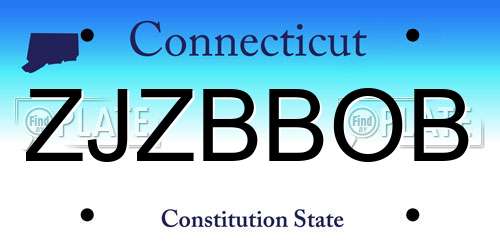 ZJZBBOB Connecticut License Plate