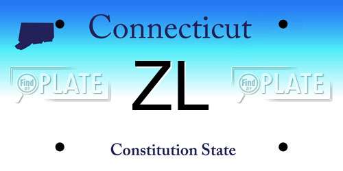 ZL Connecticut License Plate