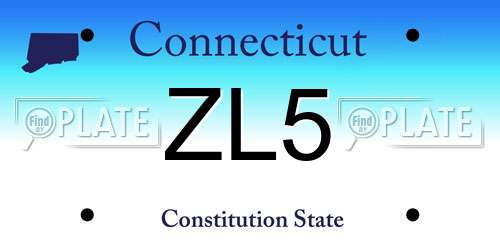 ZL5 Connecticut License Plate
