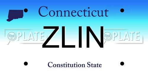 ZLIN Connecticut License Plate