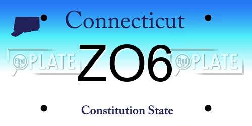 ZO6 Connecticut License Plate