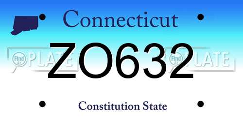 ZO632 Connecticut License Plate