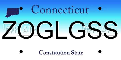 ZOGLGSS Connecticut License Plate