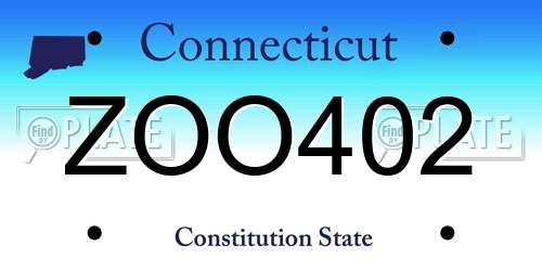 ZOO402 Connecticut License Plate