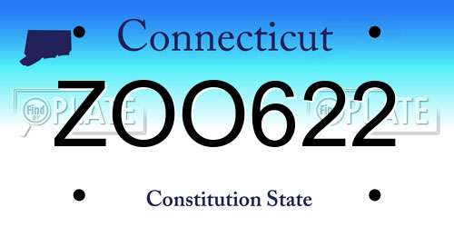ZOO622 Connecticut License Plate