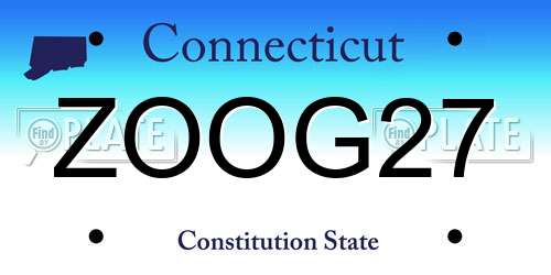 ZOOG27 Connecticut License Plate