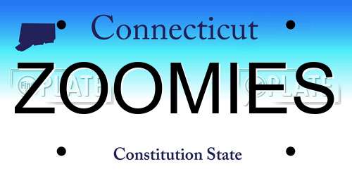 ZOOMIES Connecticut License Plate
