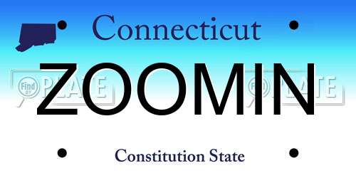 ZOOMIN Connecticut License Plate