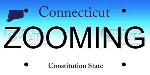 ZOOMING Connecticut License Plate